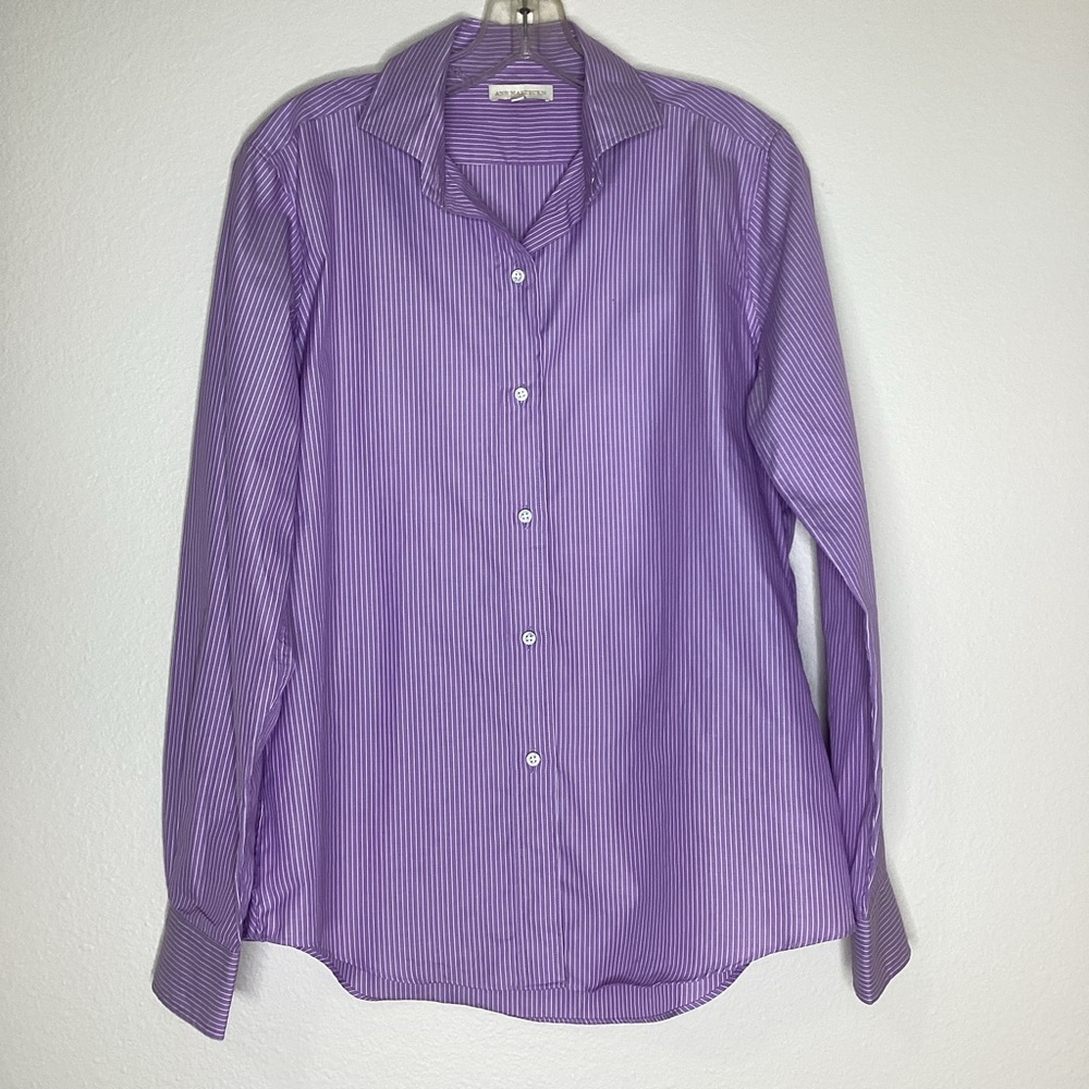 Ann Mashburn Classic Button Front Shirt L